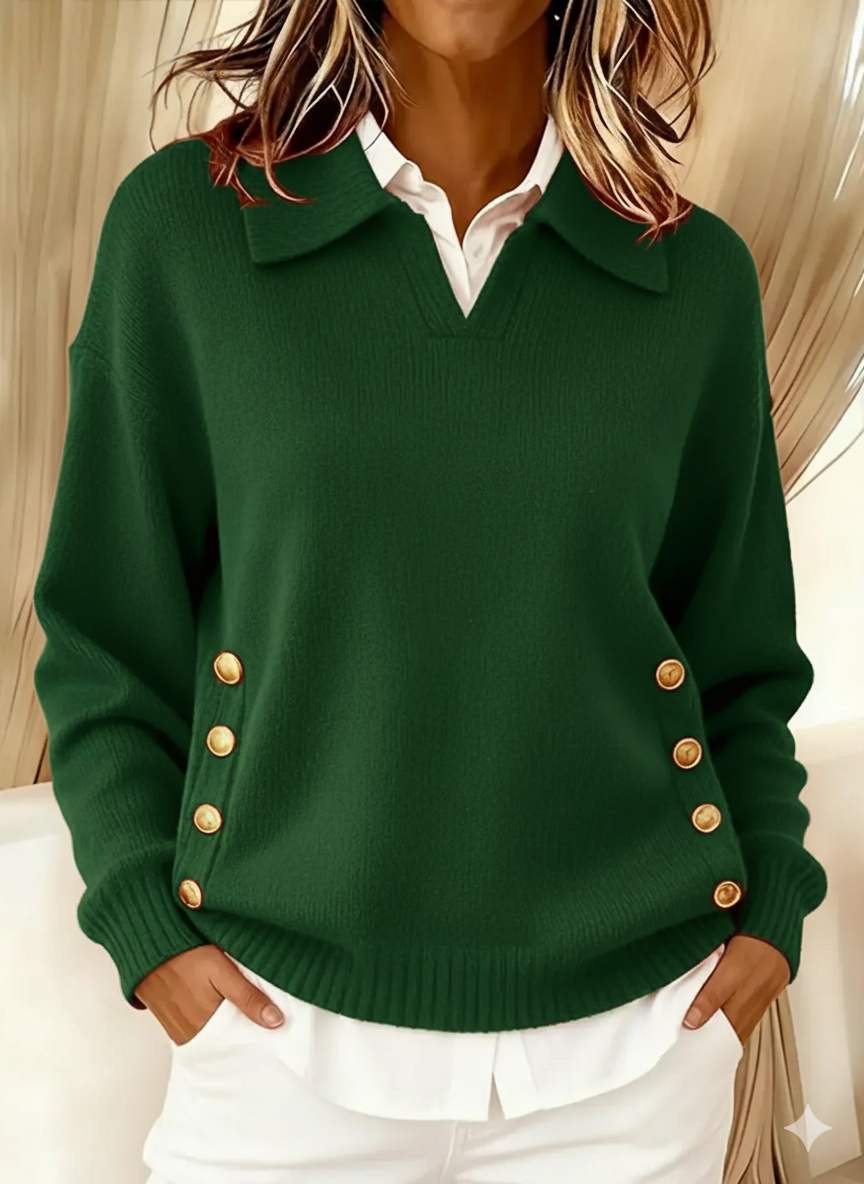 Vicenta | Polo Collar Button Jumper