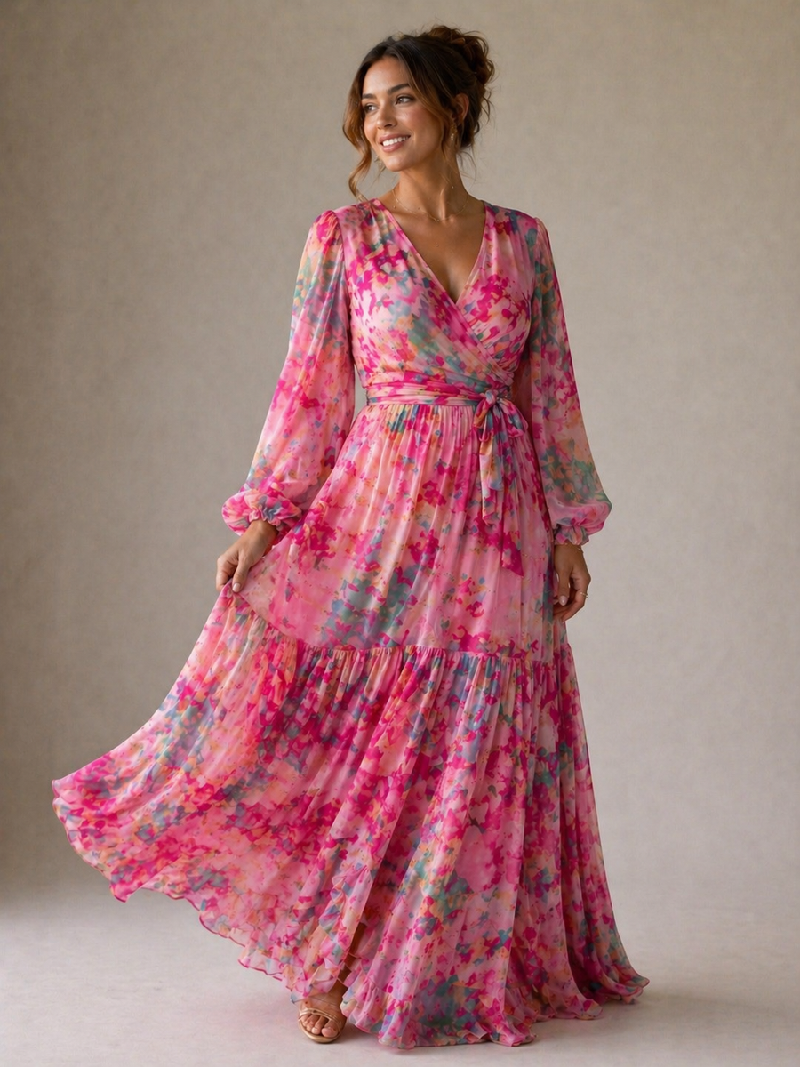 Stella & Grace™ | Wrap Dress with Floral Print