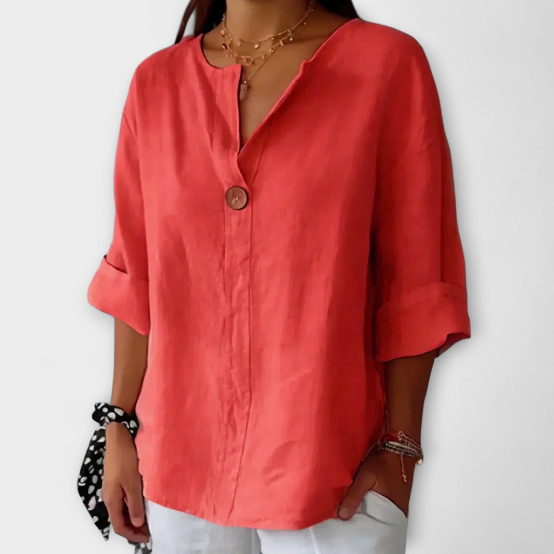 Seretha – Stylish Blouse with V-Neck