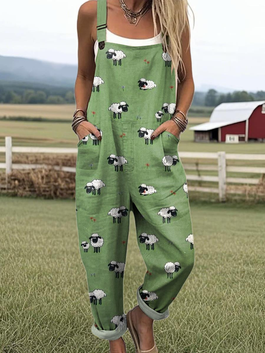 Whimsical Sheep Dungarees