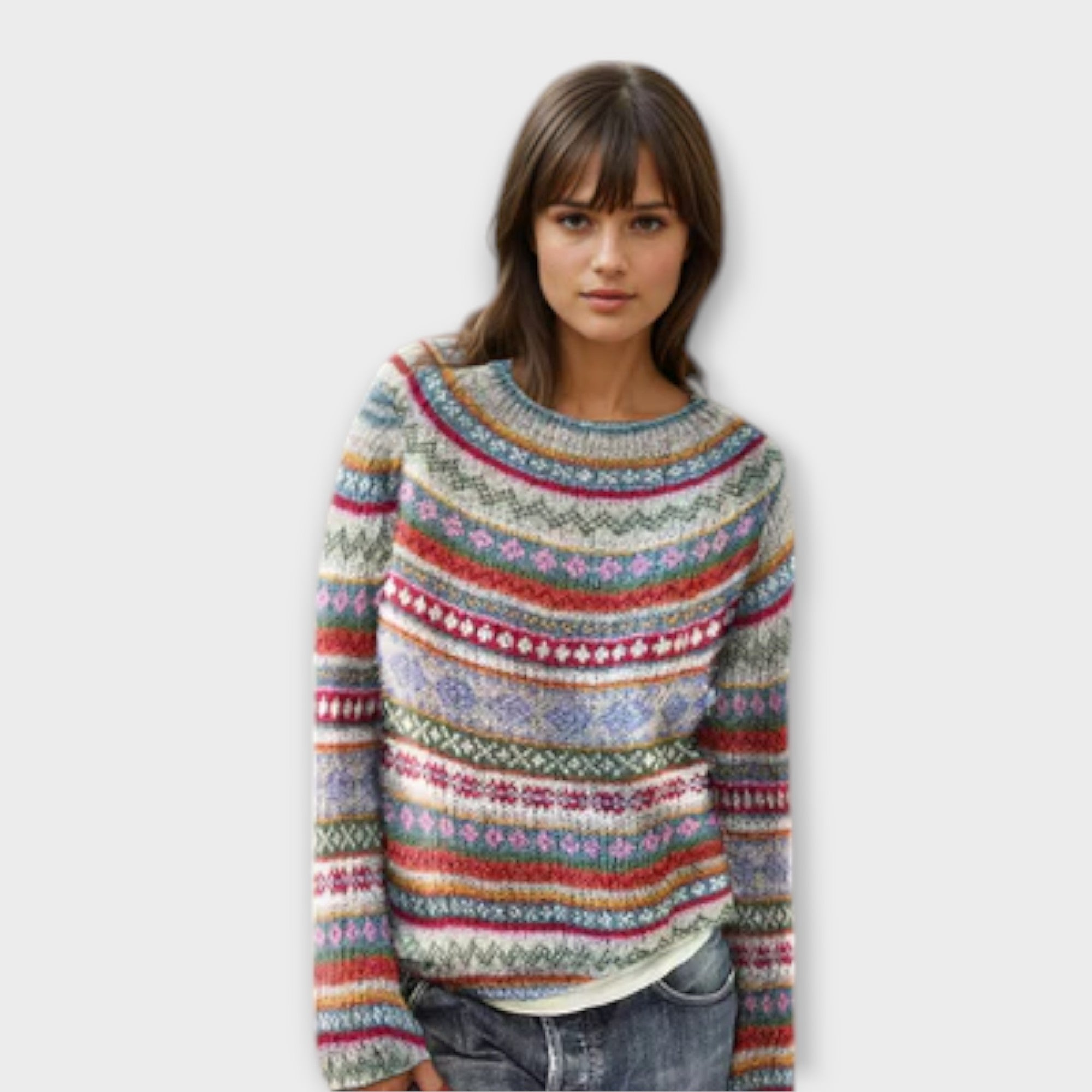 Anonin - Casual & Cozy Striped Sweater