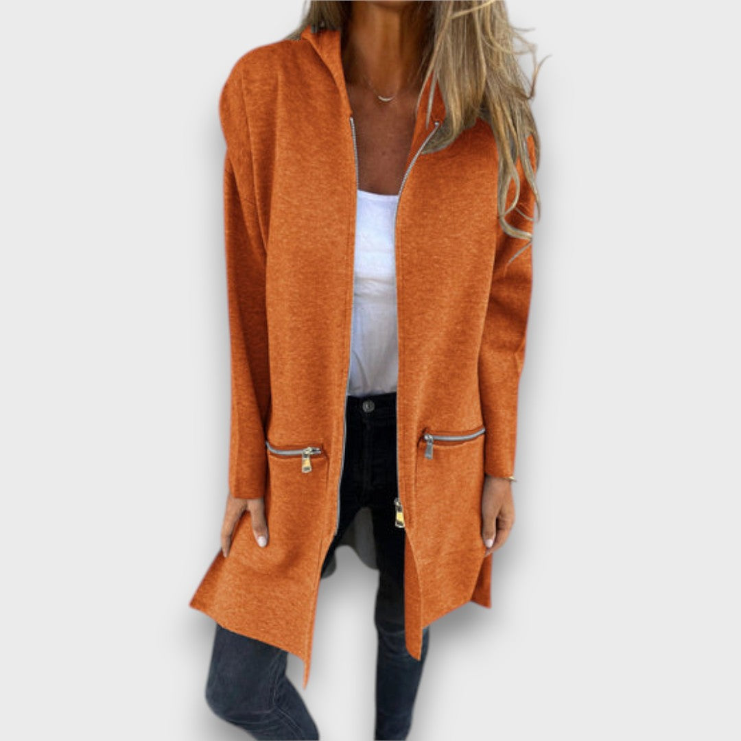 Junira – Long Cardigan with Zipper