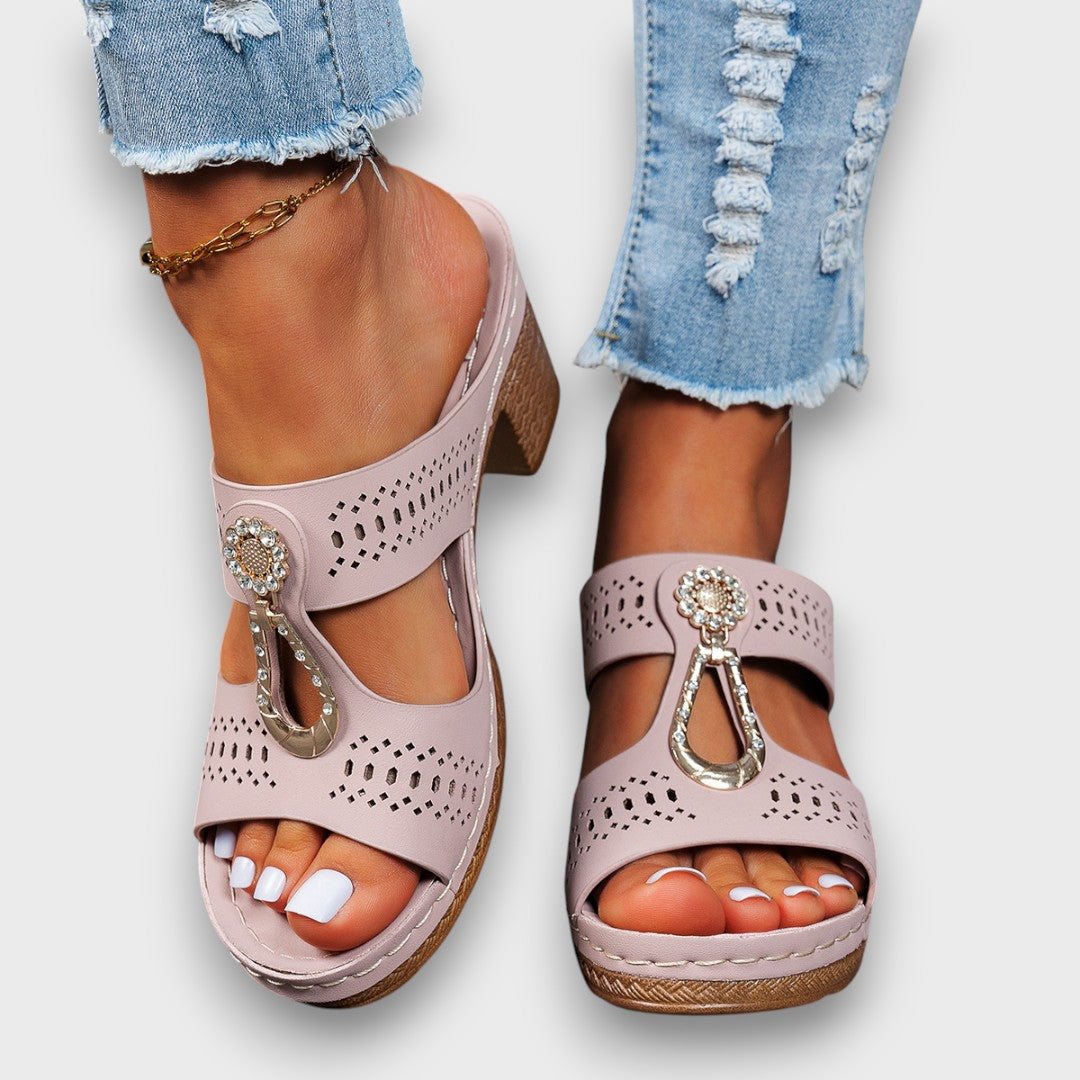 Elvanna – Elegant Summer Shoes with Decorative Detail