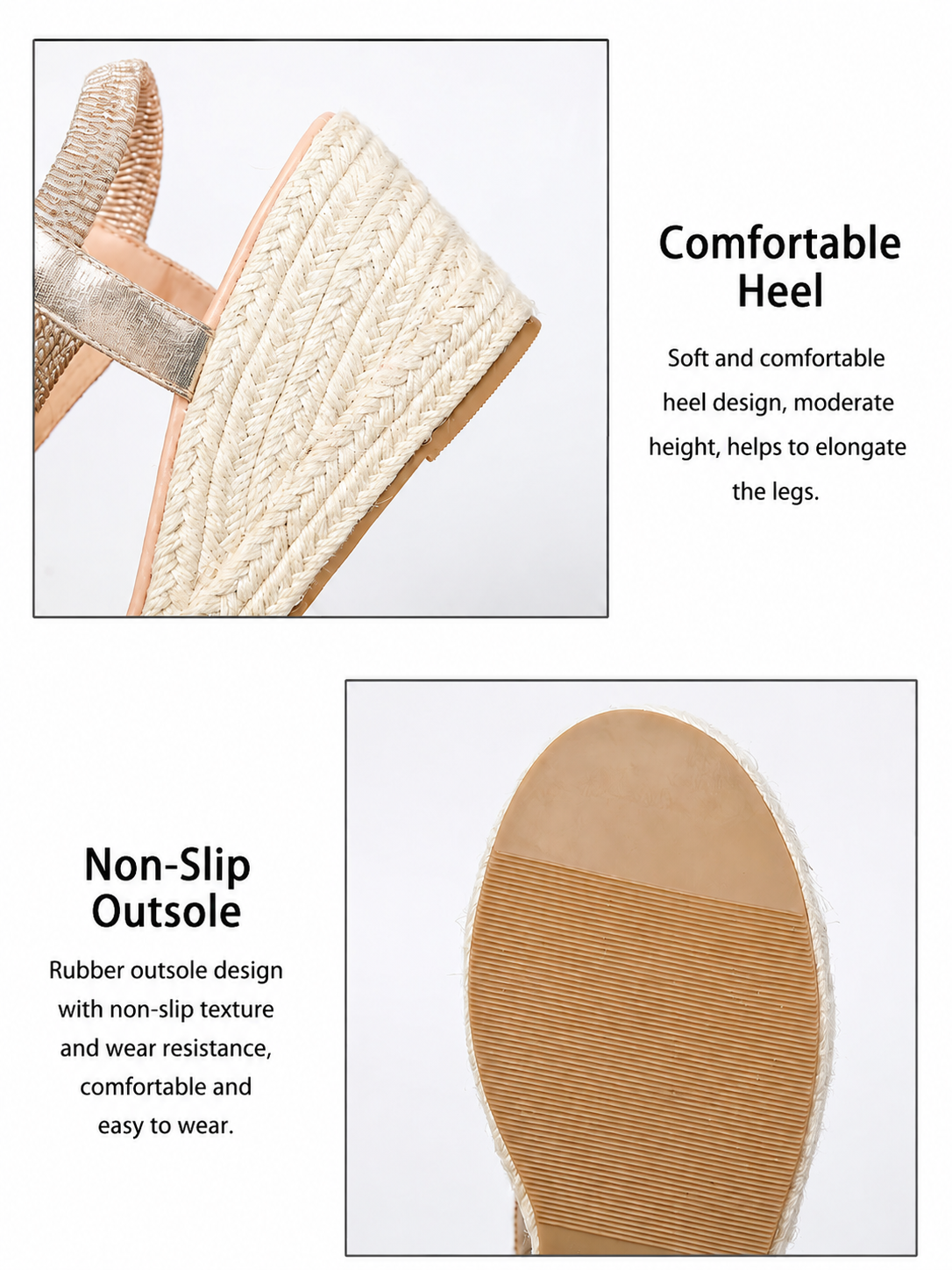 Aroa | wedge sandals with artisanal braiding