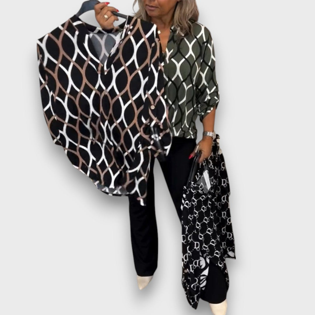 Sarelle – Blouse with Elegant Pattern