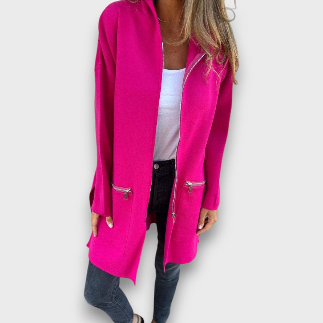 Junira – Long Cardigan with Zipper