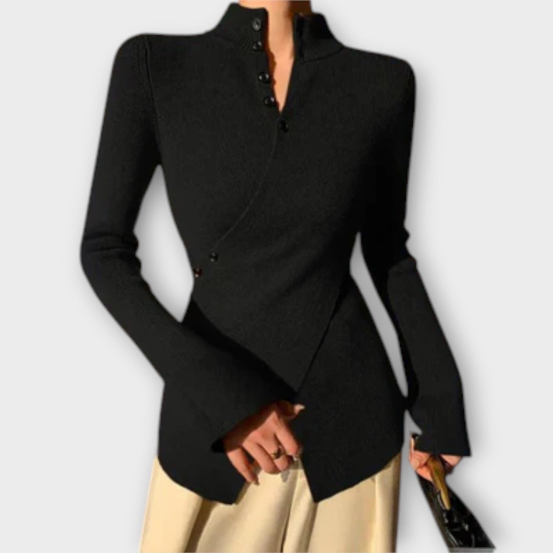 Mireko – Fine sweater with button placket
