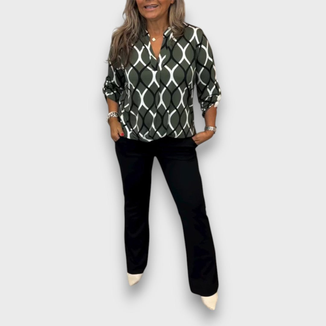 Sarelle – Blouse with Elegant Pattern