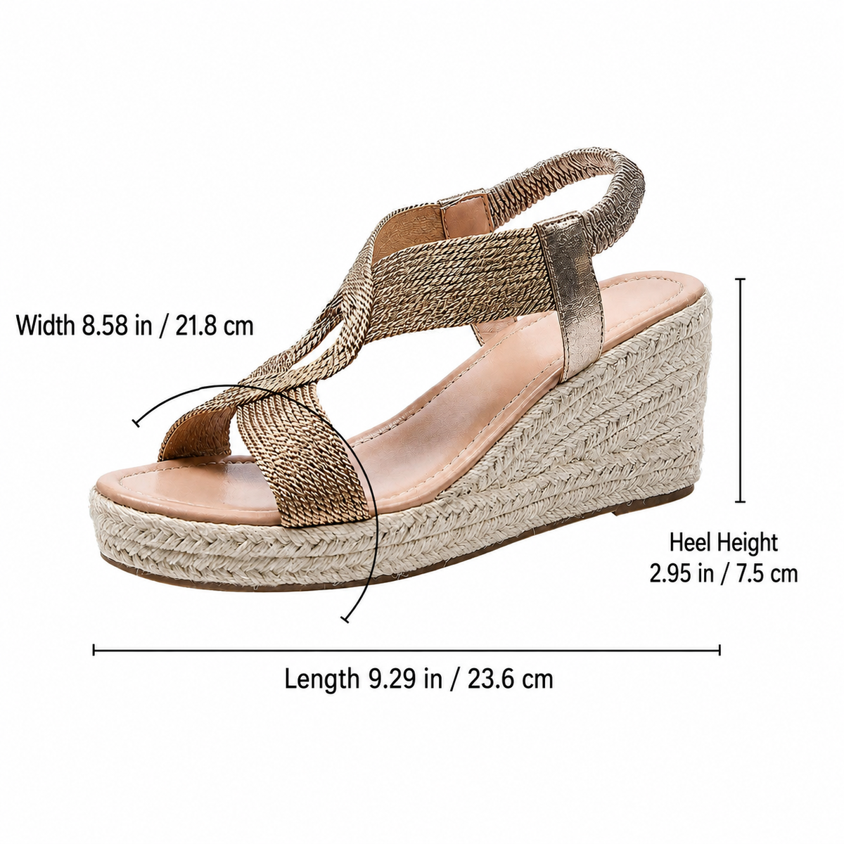 Aroa | wedge sandals with artisanal braiding