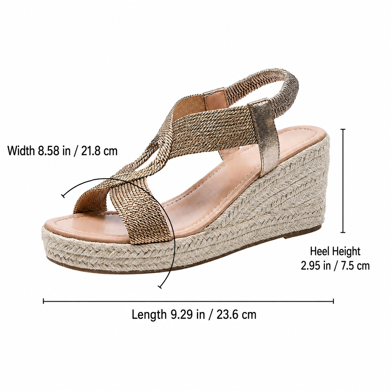 Aroa | wedge sandals with artisanal braiding