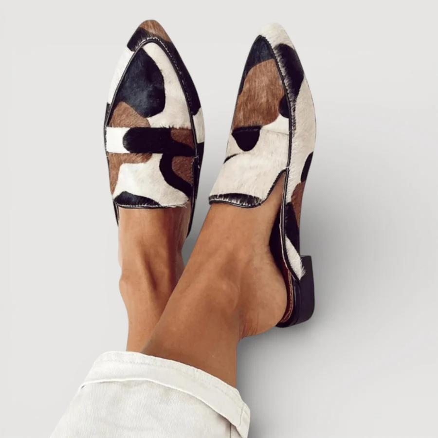 BELMONTE MOCCASIN WITH ABSTRACT PATTERN