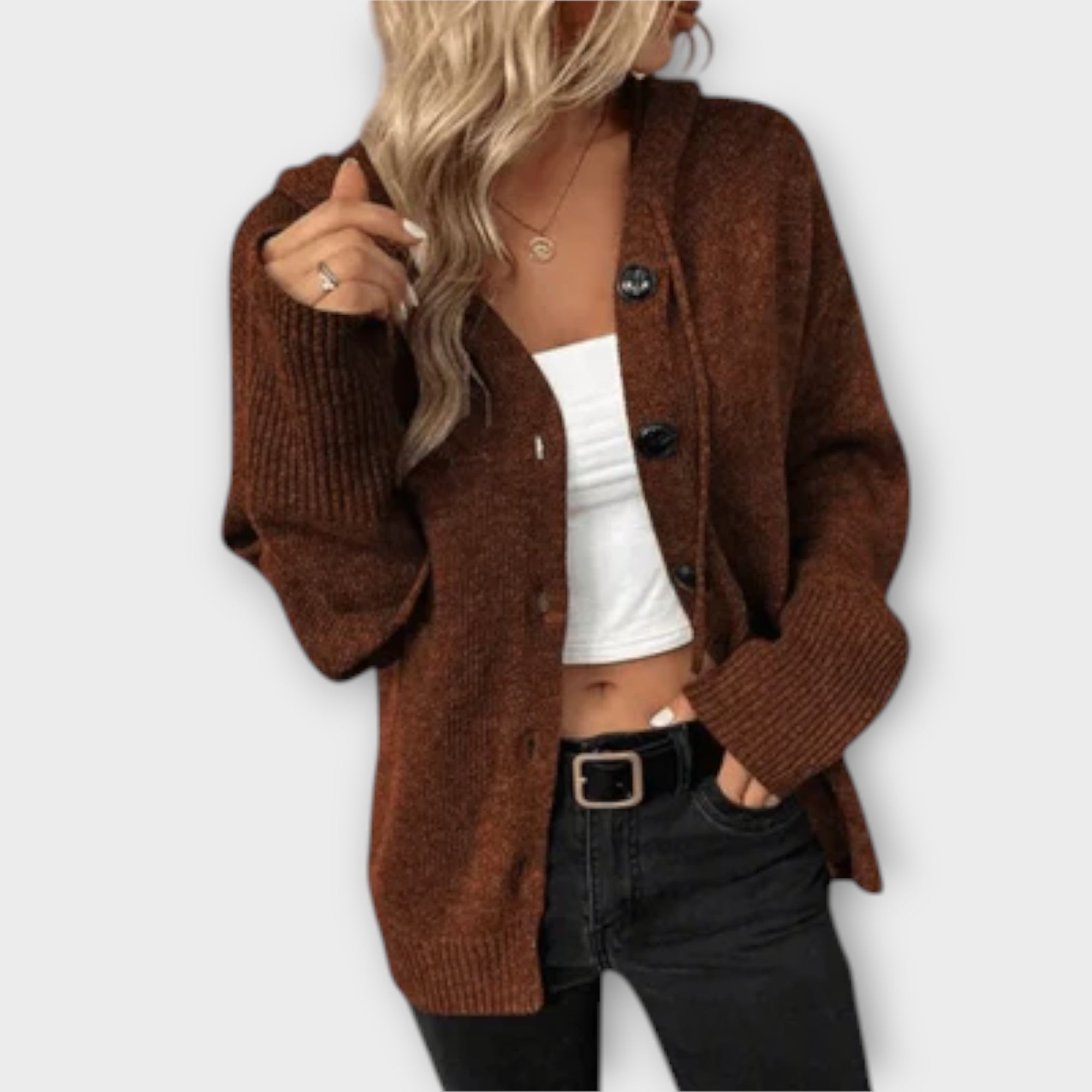 Brenne – Knitted Cardigan with Buttons