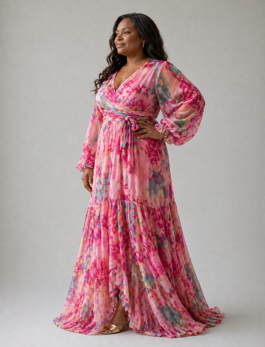 Stella & Grace™ | Wrap Dress with Floral Print