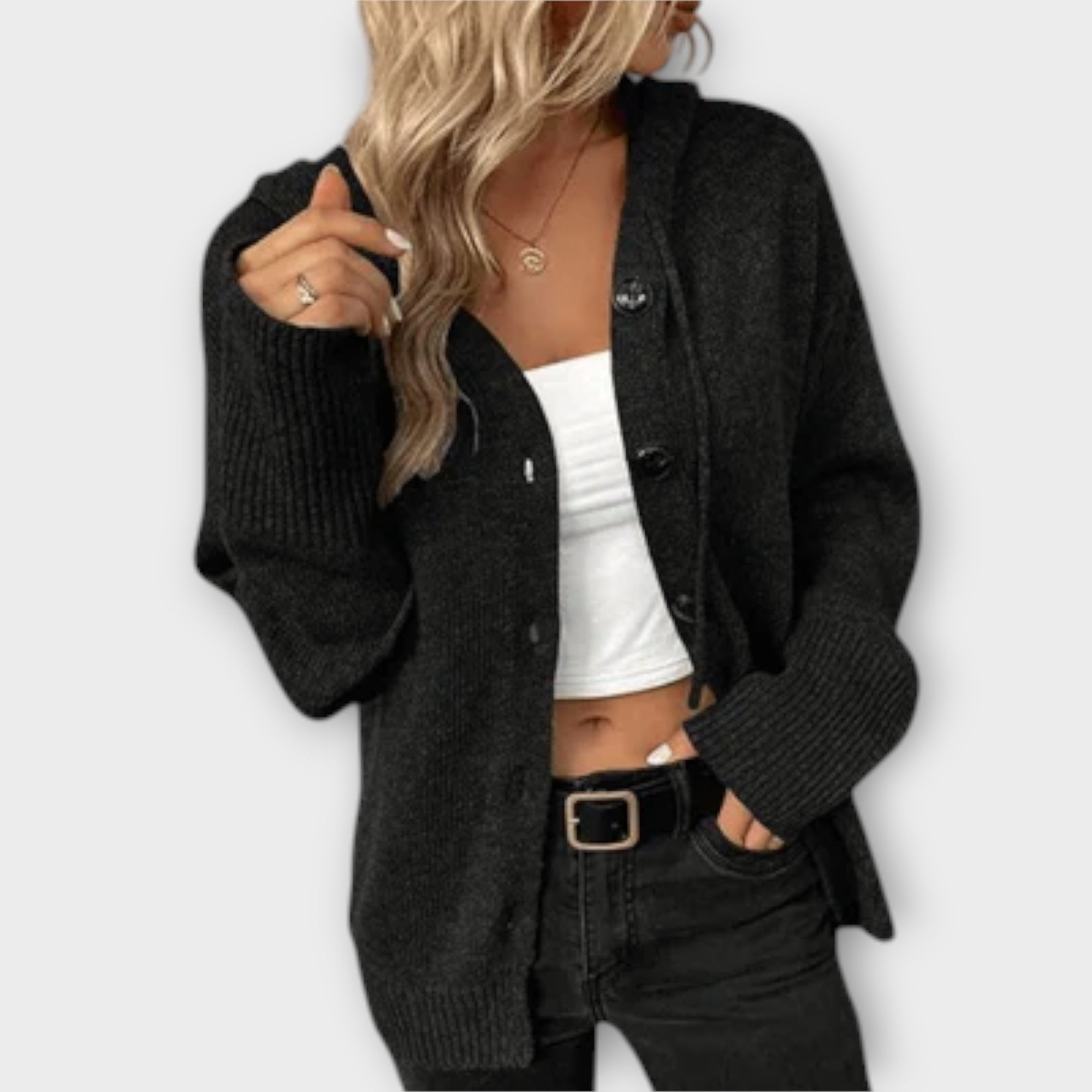 Brenne – Knitted Cardigan with Buttons