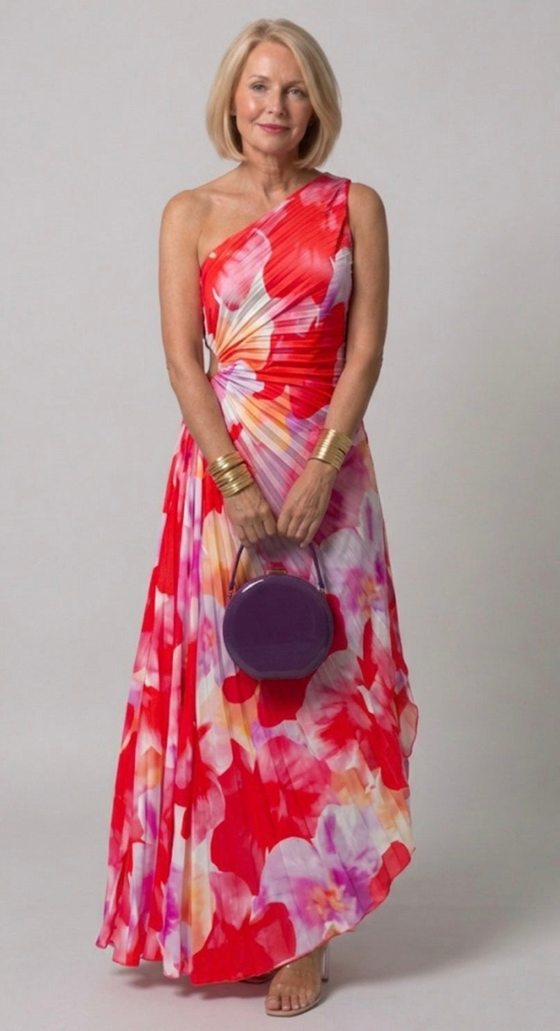 Stella & Grace™ | Pleated One-Shoulder Dress
