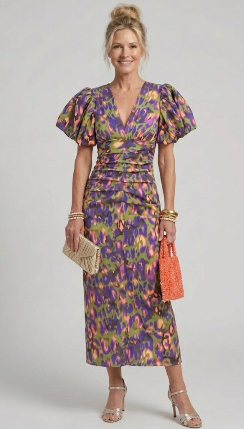 Stella & Grace™|Dress with Puff Sleeves