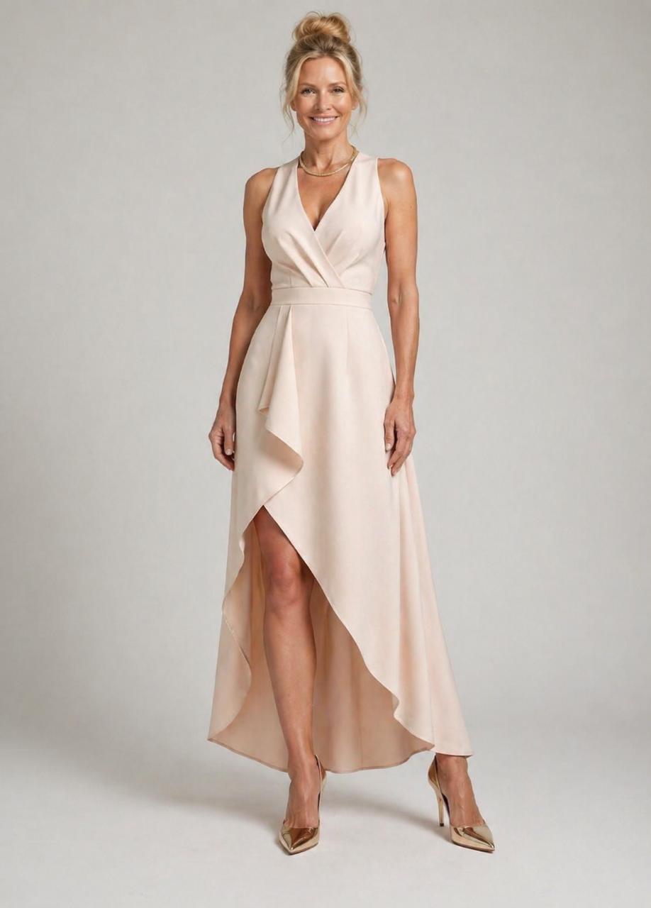 Stella & Grace™ |Midi Wrap Dress with V-Neck