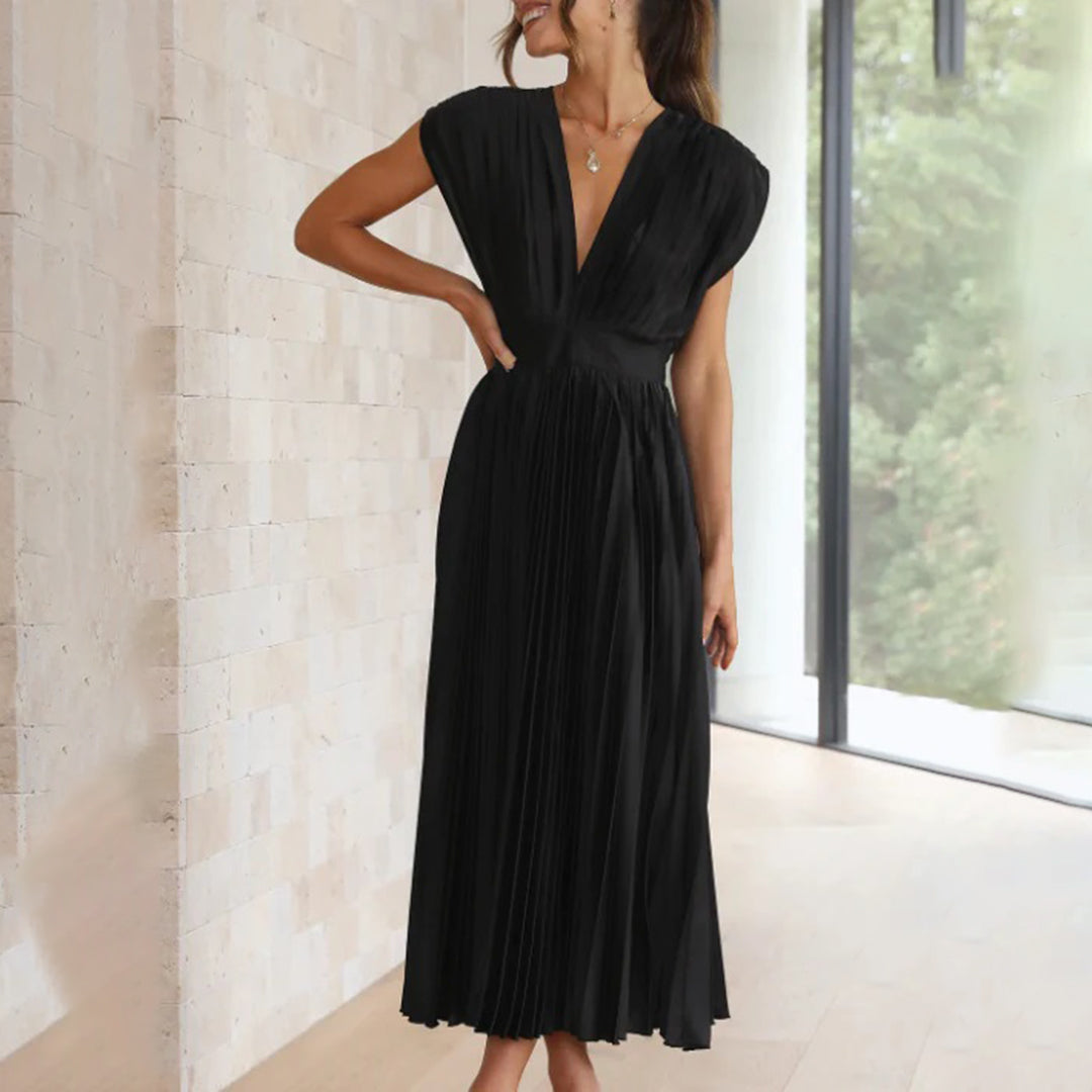 Stella & Grace™ | Timeless Pleated Midi Dress