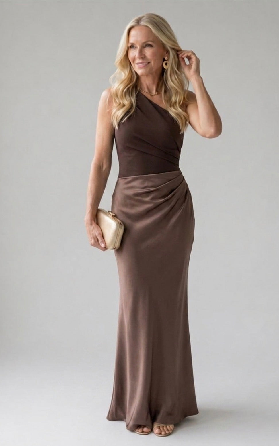 Stella & Grace™ | Maxi Dress with a Guilt in Satin