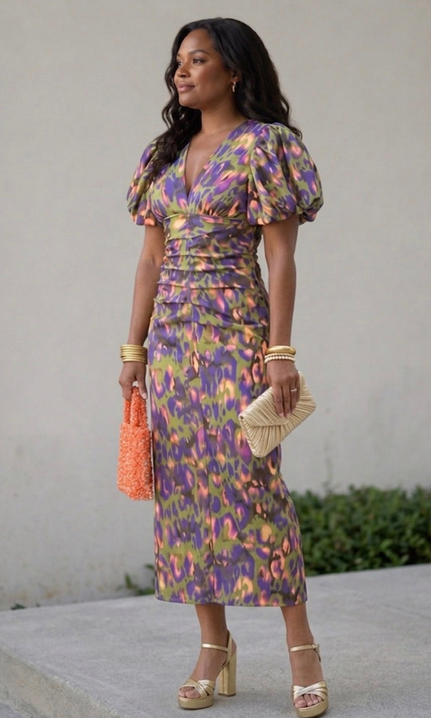 Stella & Grace™|Dress with Puff Sleeves