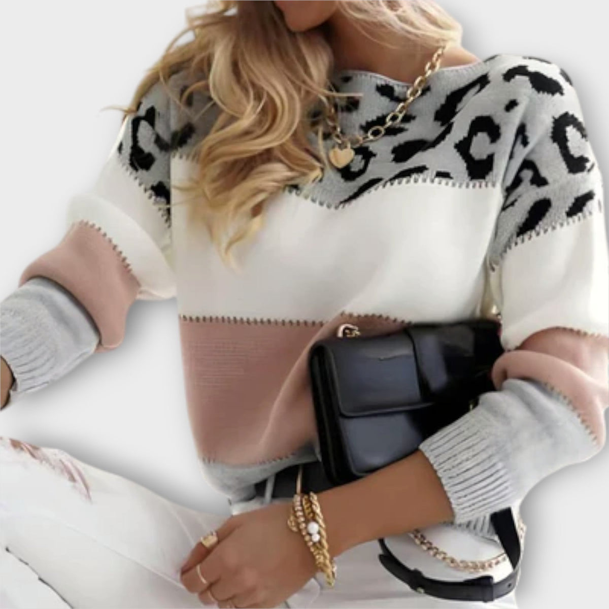 Liorin – Pullover with Leopard Pattern