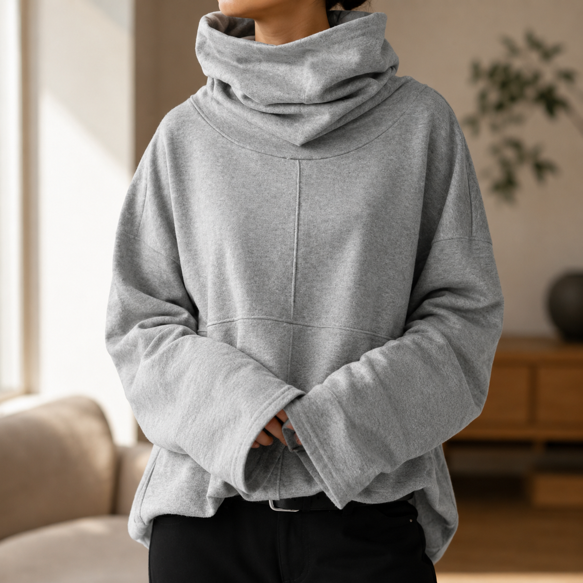 Uzeline | Cowl-Neck Jumper