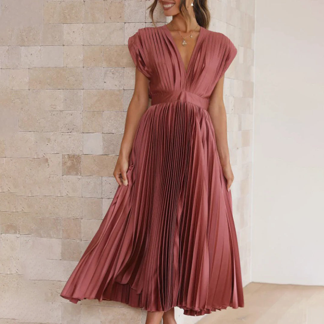 Stella & Grace™ | Timeless Pleated Midi Dress