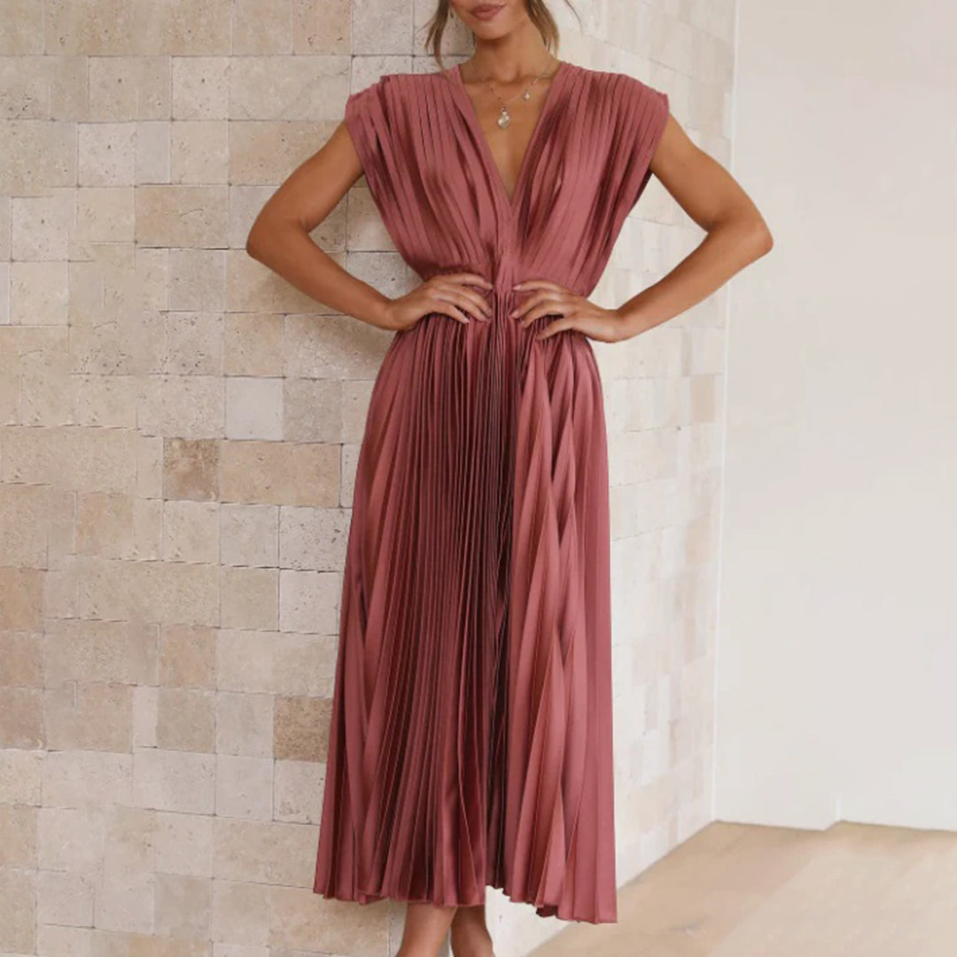 Stella & Grace™ | Timeless Pleated Midi Dress