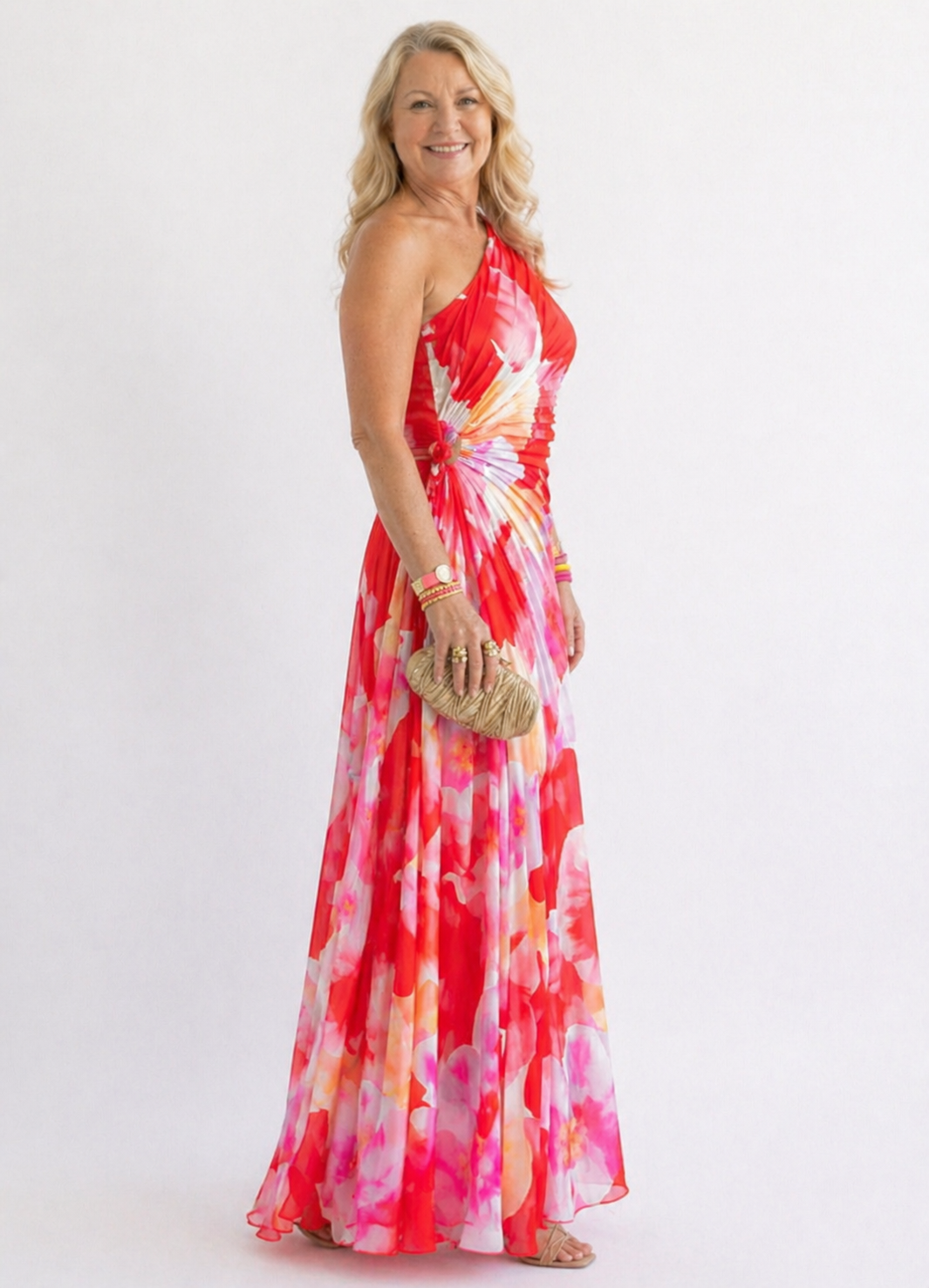 Stella & Grace™ | Pleated One-Shoulder Dress