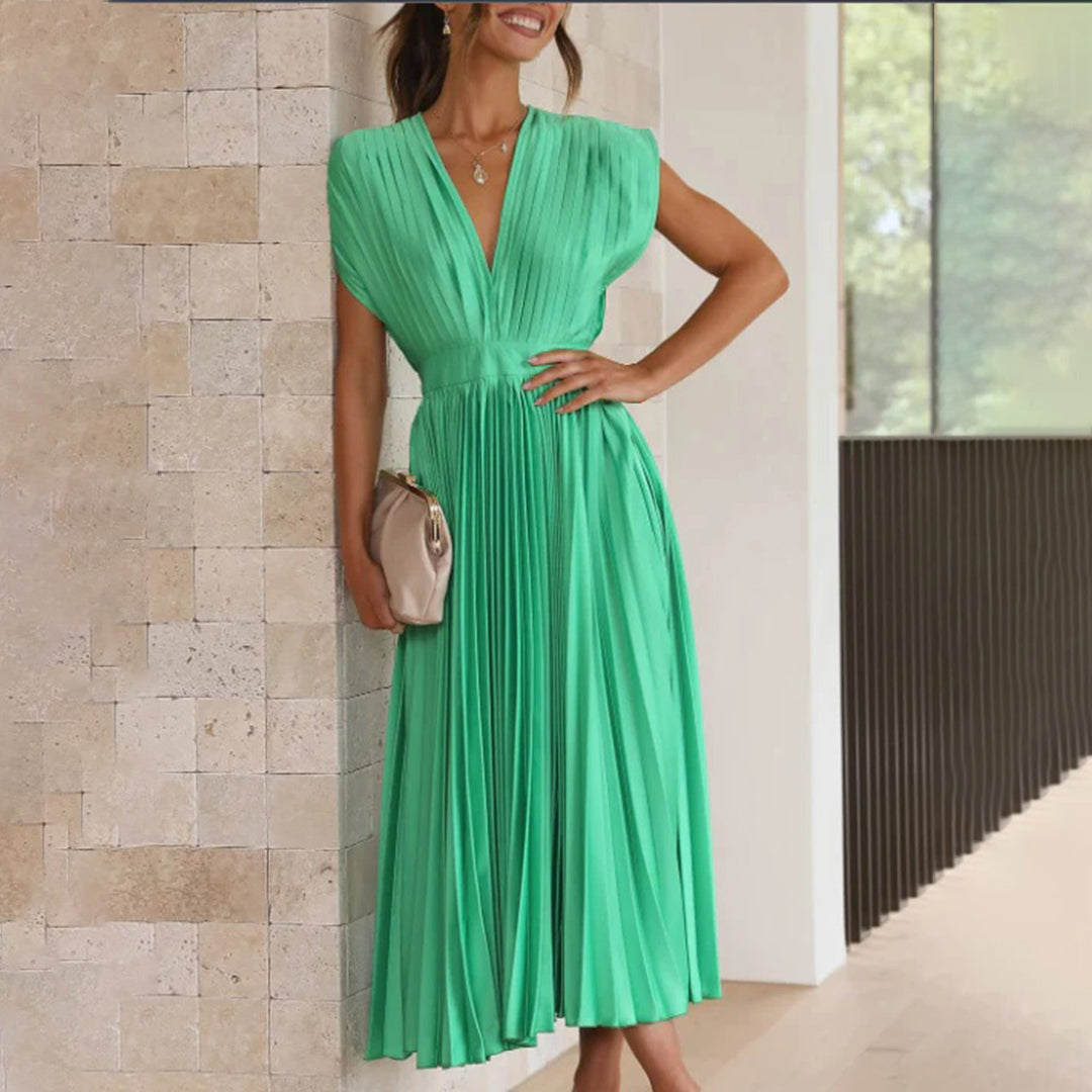 Stella & Grace™ | Timeless Pleated Midi Dress