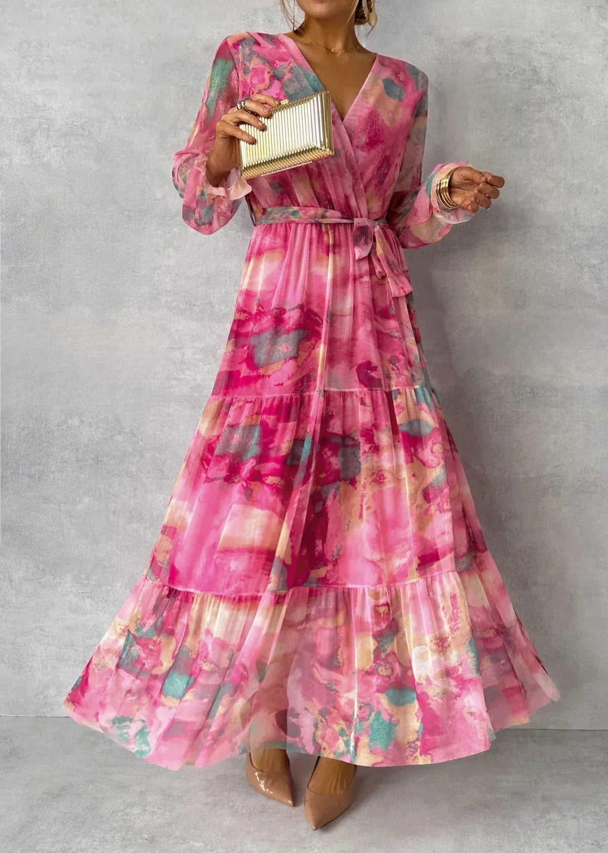 Stella & Grace™ | Wrap Dress with Floral Print