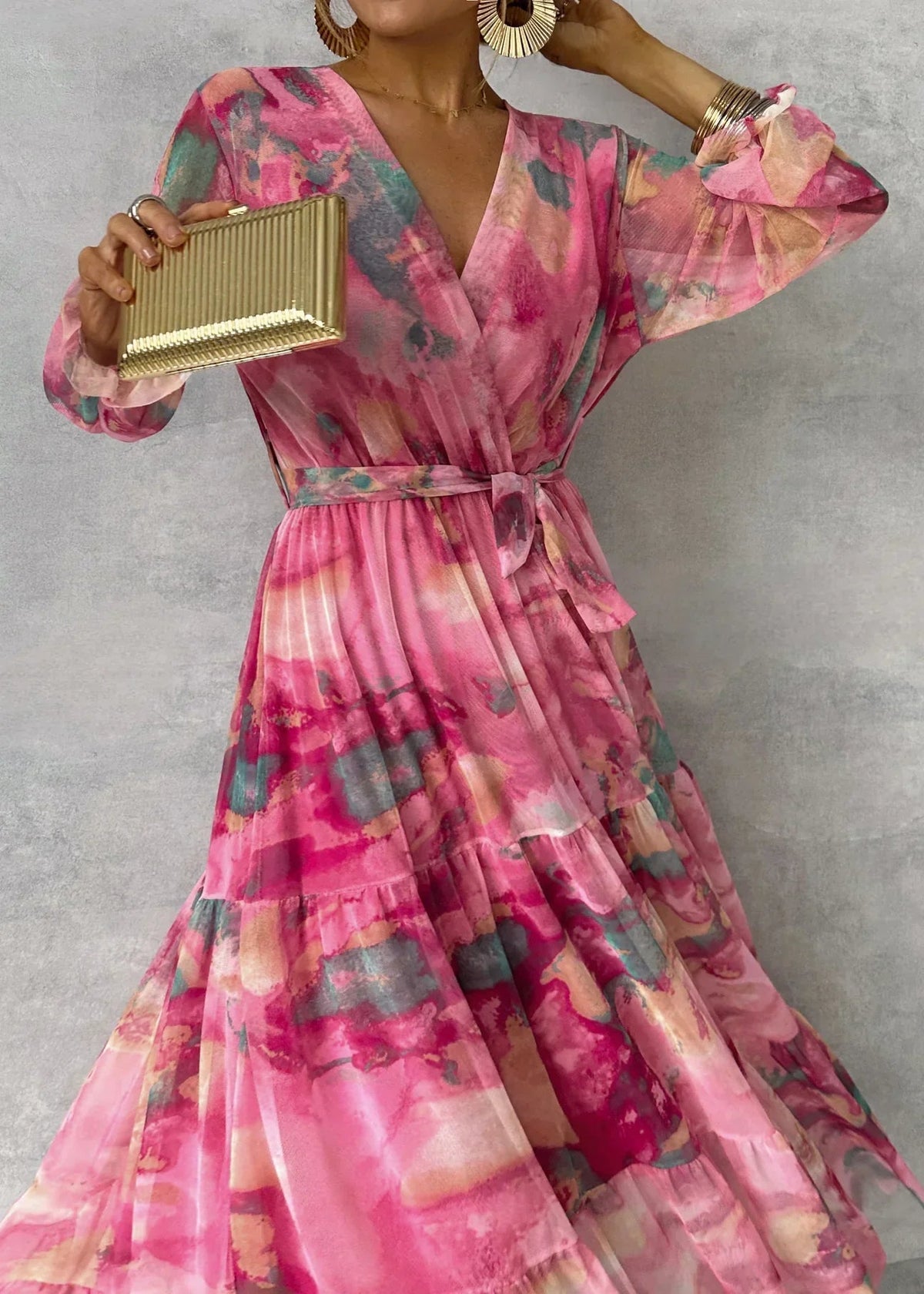 Stella & Grace™ | Wrap Dress with Floral Print