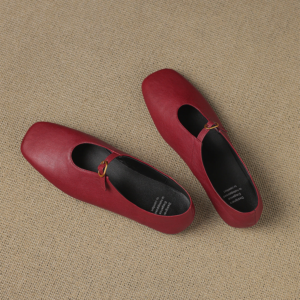 Maud | High-Vamp Mary Jane Flat