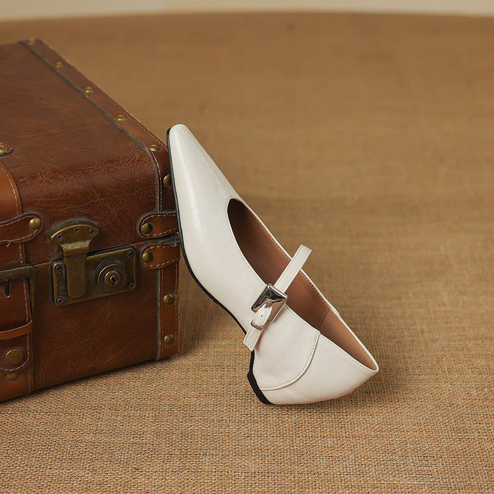 Selma | Pointed-Toe Mary Jane Flat