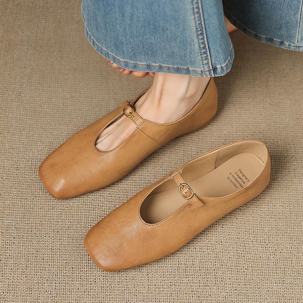 Maud | High-Vamp Mary Jane Flat