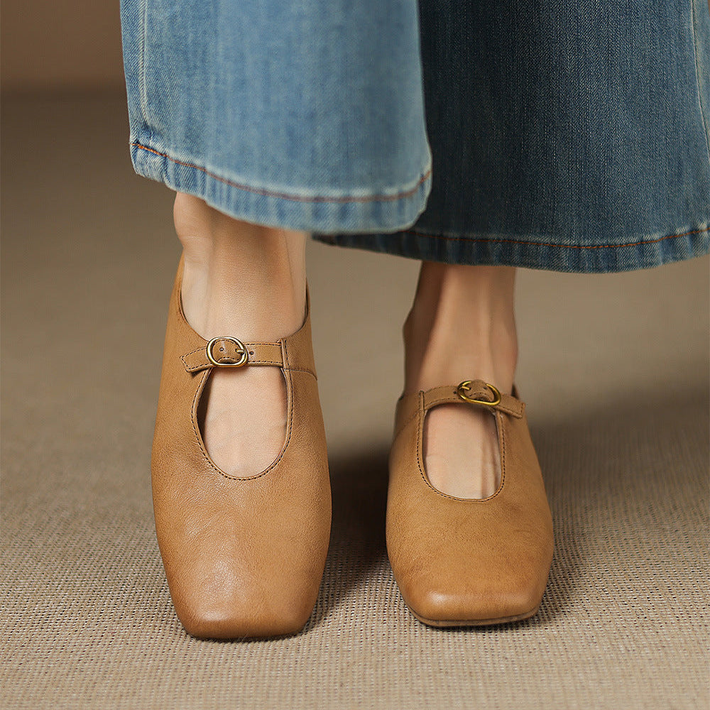 Maud | High-Vamp Mary Jane Flat