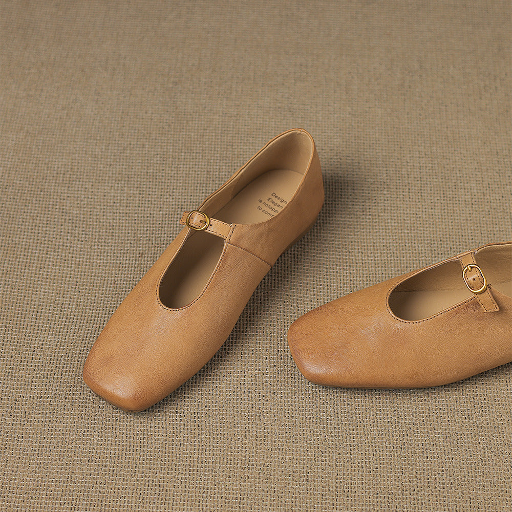 Maud | High-Vamp Mary Jane Flat