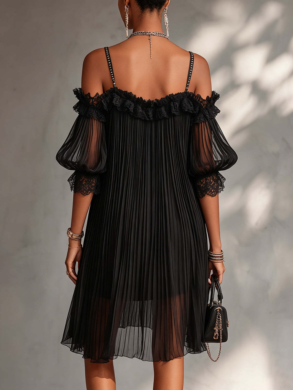 Celine | V-Neck Chiffon Maxi Dress