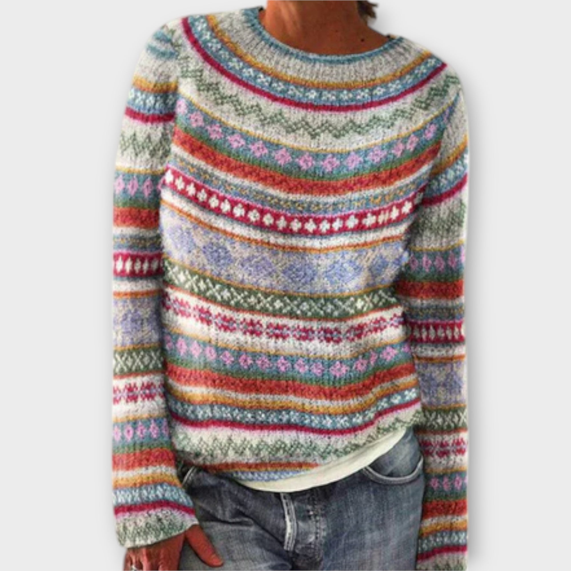 Pelina – Vintage Knit Sweater for Women