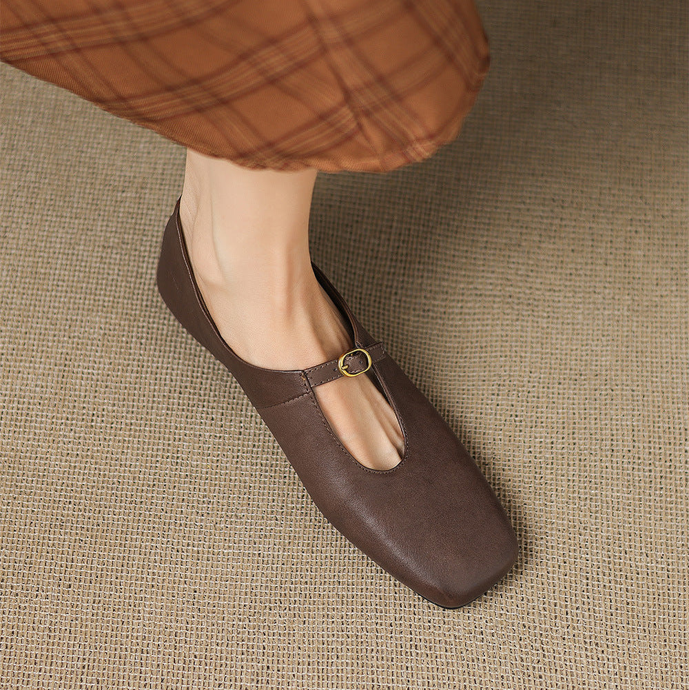 Maud | High-Vamp Mary Jane Flat