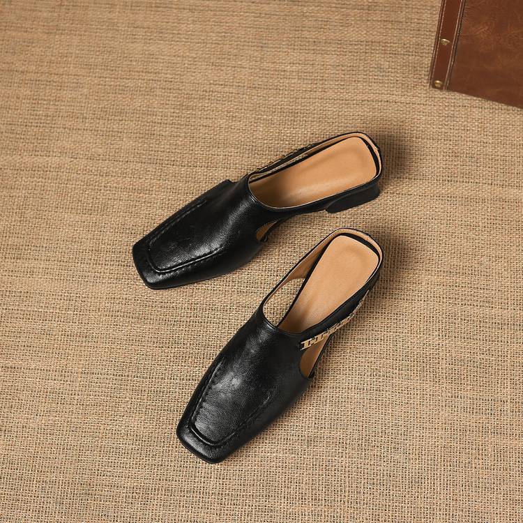 Prudence | Chain-Detail Backless Loafer Mules