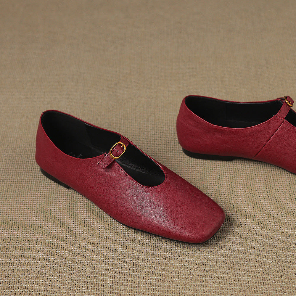 Maud | High-Vamp Mary Jane Flat