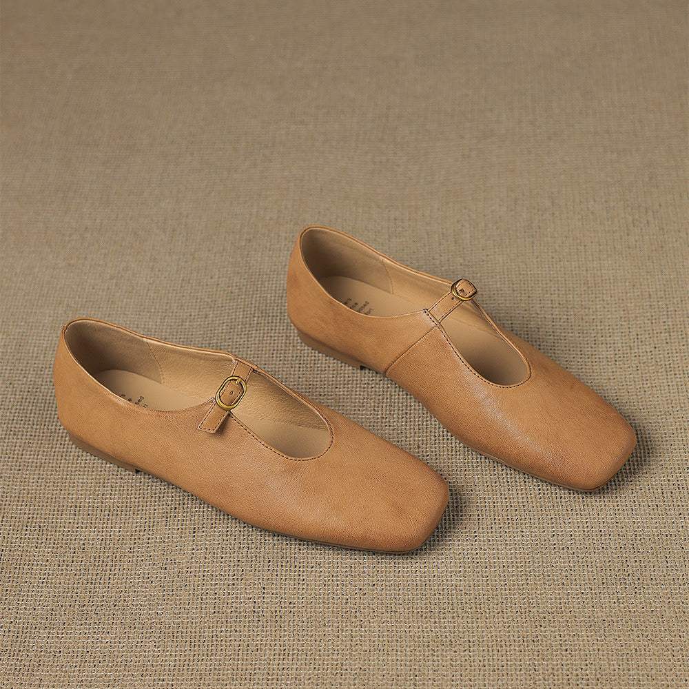 Maud | High-Vamp Mary Jane Flat