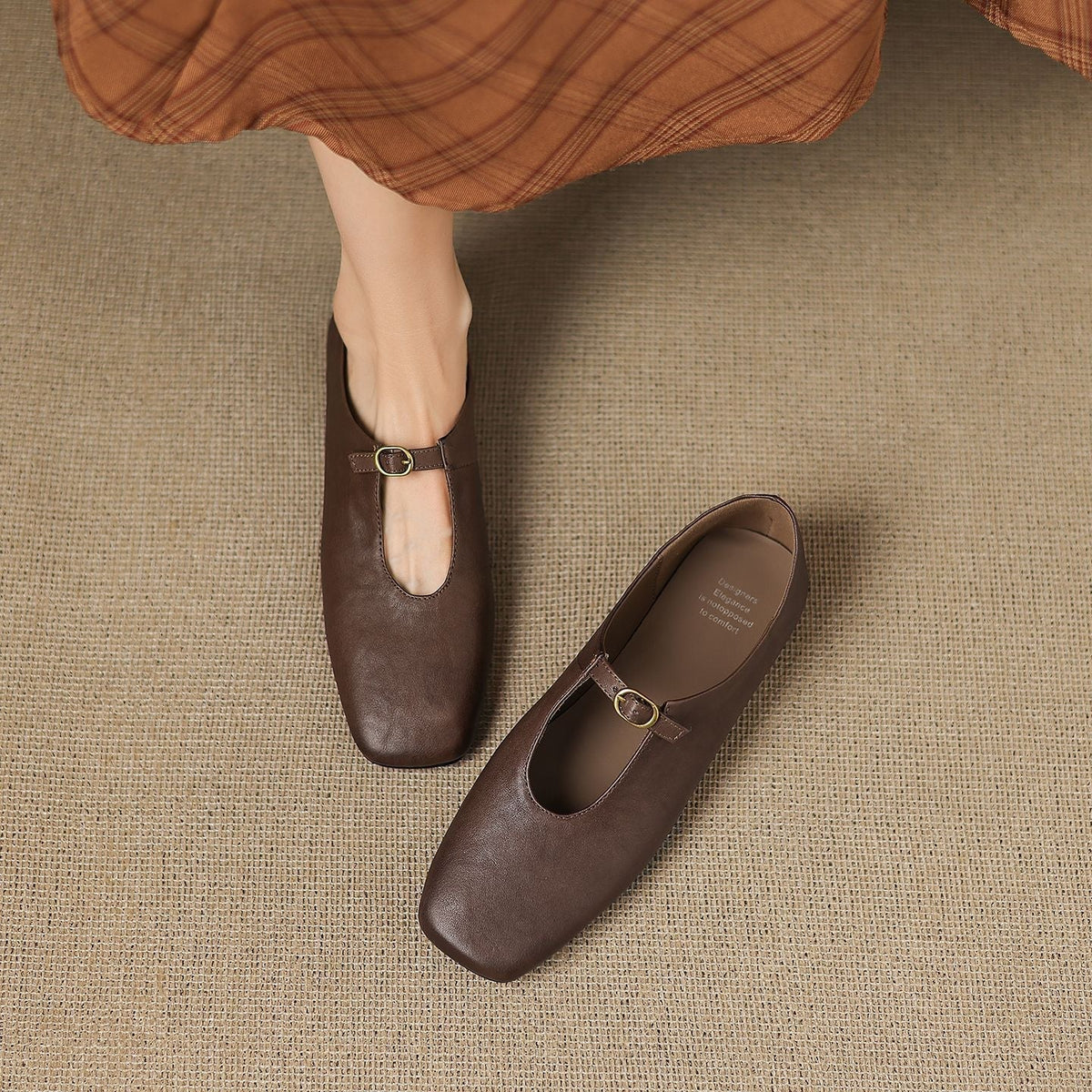 Maud | High-Vamp Mary Jane Flat