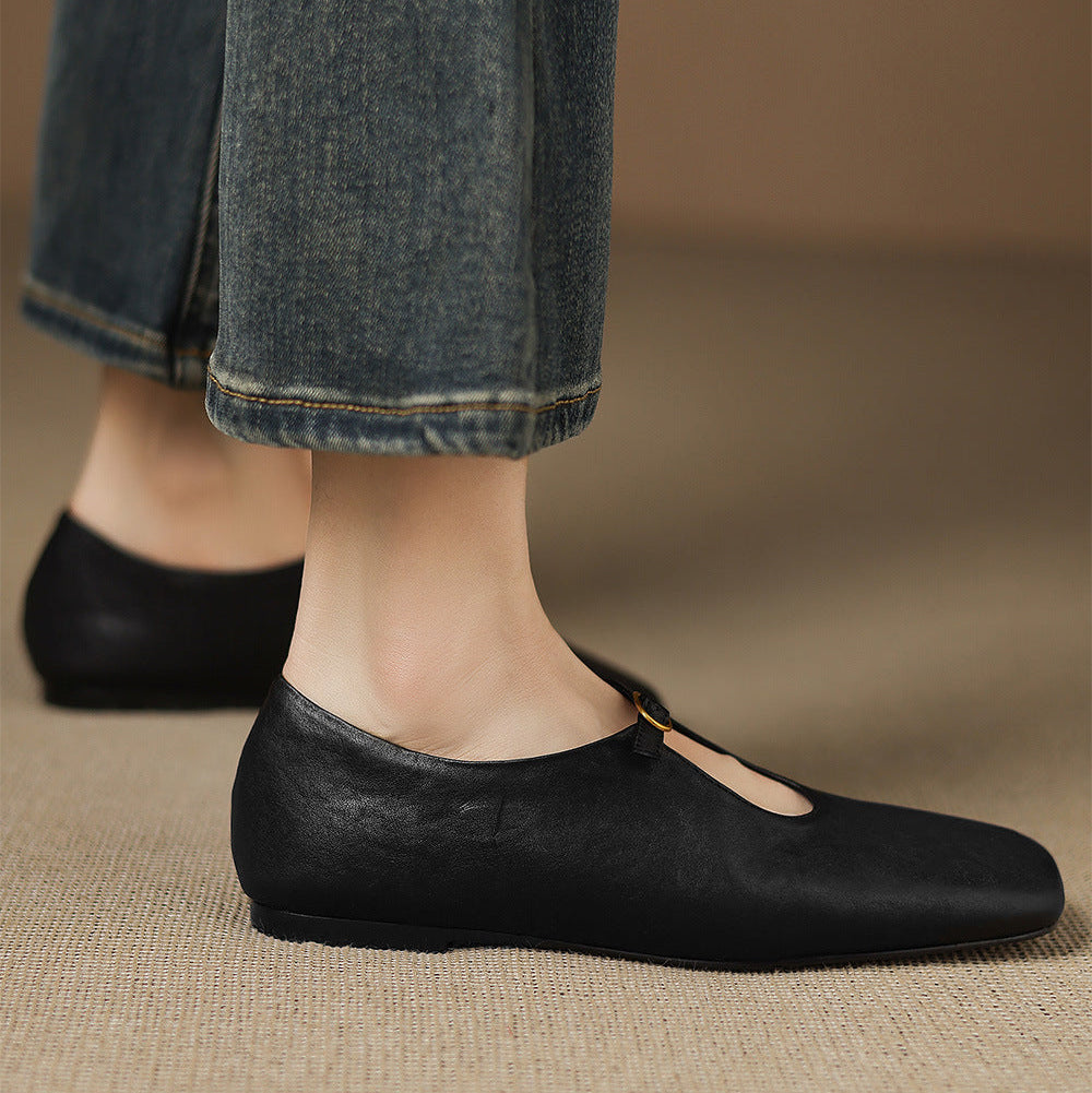 Maud | High-Vamp Mary Jane Flat