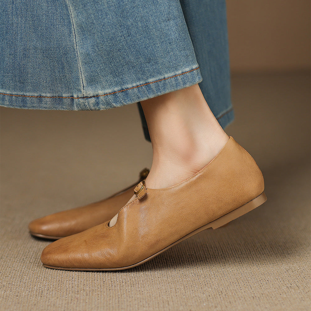 Maud | High-Vamp Mary Jane Flat