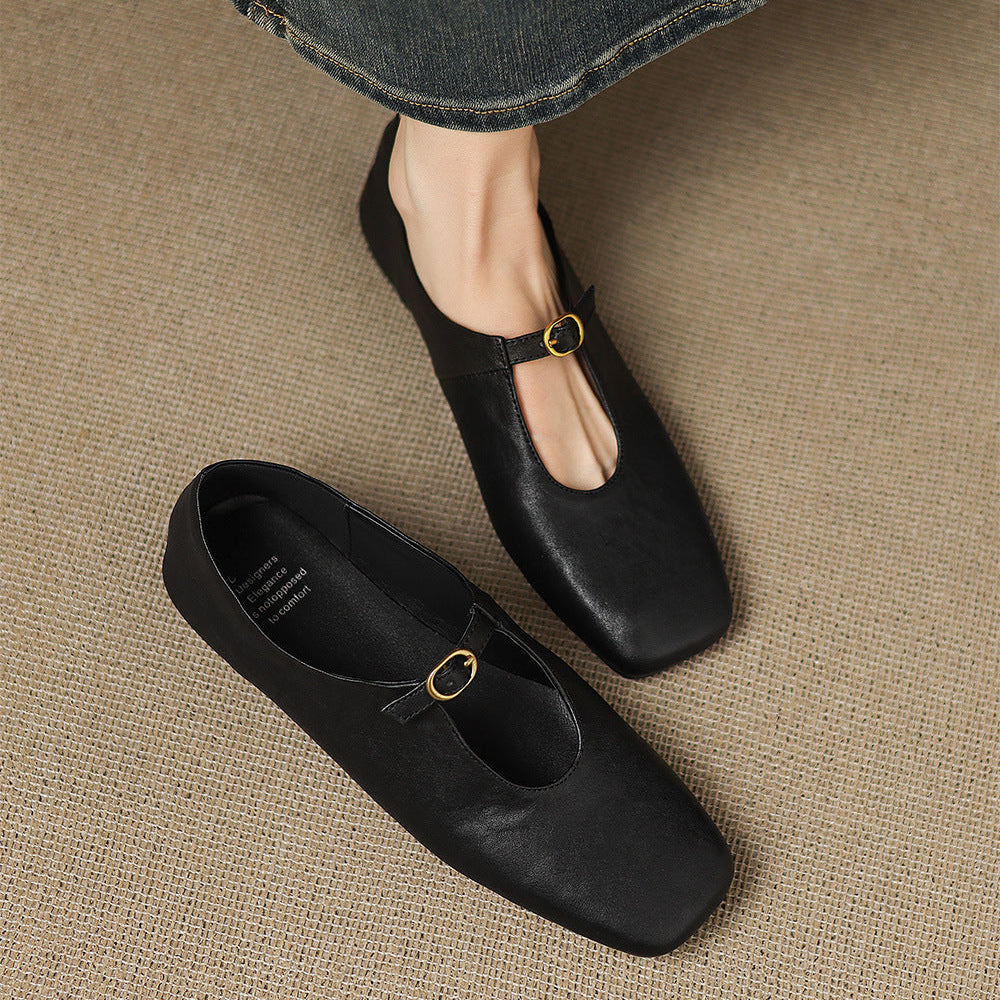 Maud | High-Vamp Mary Jane Flat