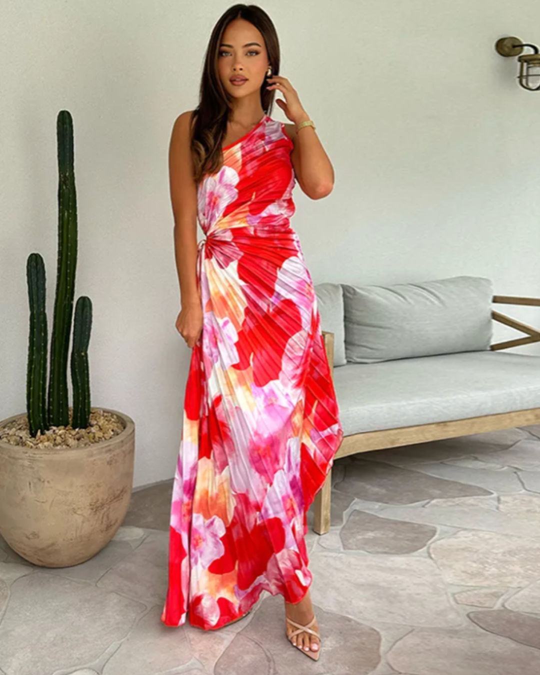Stella & Grace™ | Vibrant Tropical Evening Dress