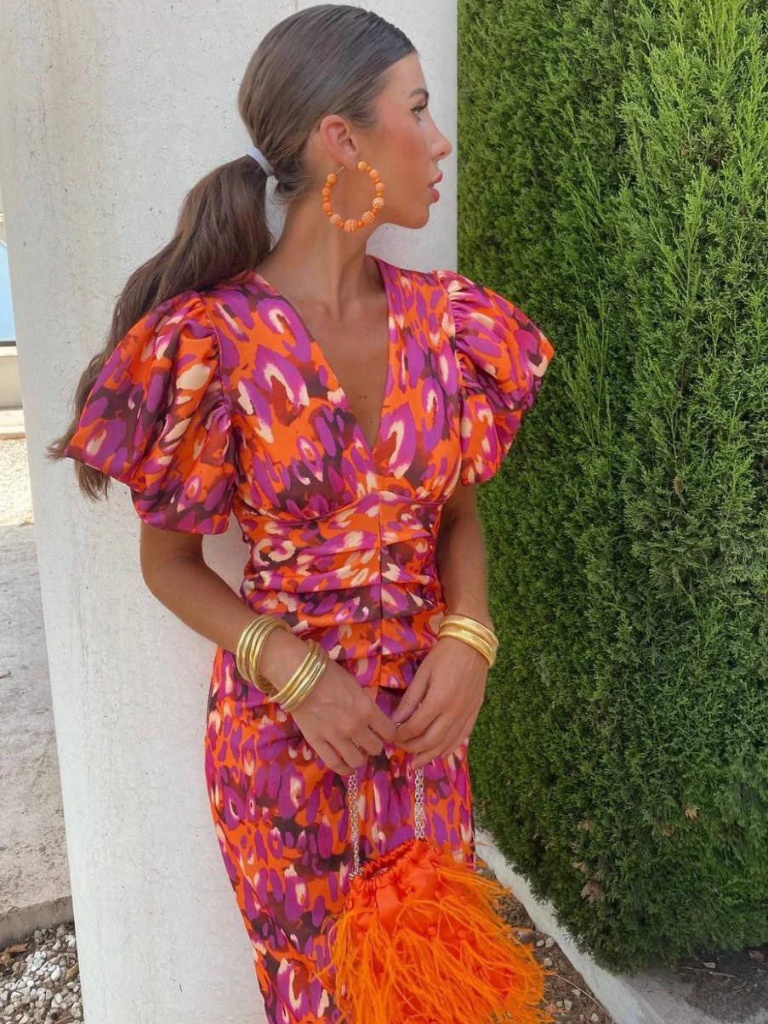 Stella & Grace™ | Vivid Pleated Midi Dress