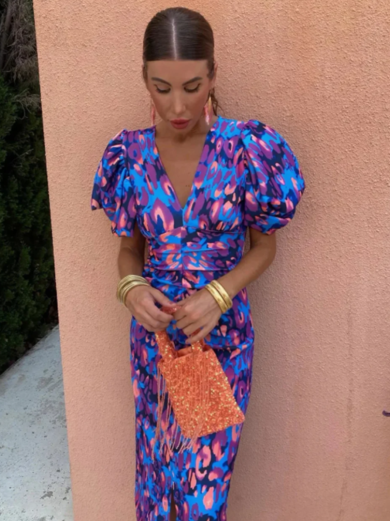 Stella & Grace™ | Vivid Pleated Midi Dress